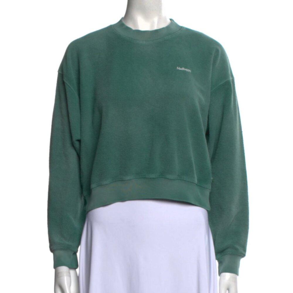 Madhappy Crew Neck Cropped Long Sleeve Sweatshirt